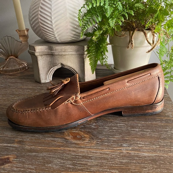 Cole Haan Mens‎ Leather Tassel Loafers Casual Slip On Brown Tan 12 D Tan Brown main image 9